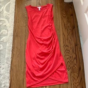 Leith Hot Pink Ruched Body Con Tank Dress Size S
